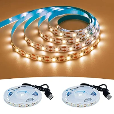 Afbeelding van GOMING USB LED Strip Warm Wit 3000K 5V IP20 Niet Waterdicht 4M (2 stuks x 2m) SMD2835