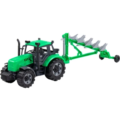 Afbeelding van Cavallino Tractor met Ploeg Groen, Schaal 1:32