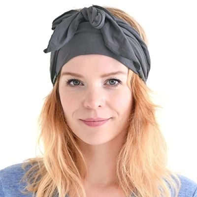 Afbeelding van CHARM Voorgebonden haarband Bohemian Chic zomer mannen dames hoofd wikkelen hippie, Donkergrijs