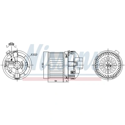 Afbeelding van NISSENS 87468 Interieurventilator Zonder ingebouwde regelaar