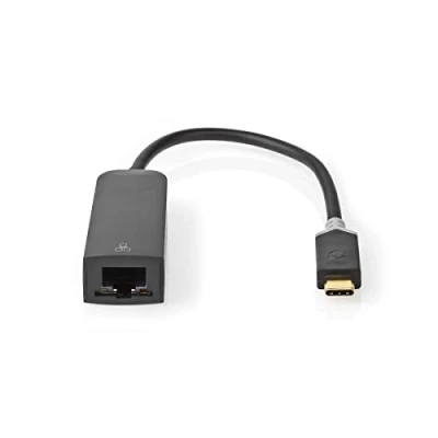 Afbeelding van Netwerkadapter USB C naar RJ45 Nedis (USB 3.0, Max. 1 Gbps, Antraciet)