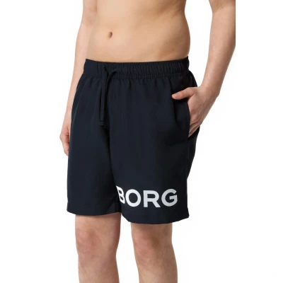 Afbeelding van Björn Borg Jongens Zwemshorts met logoprint in de kleur Donkerblauw, maat: 140