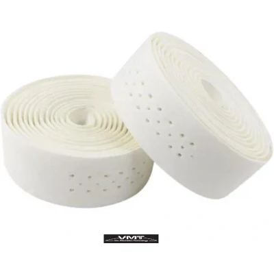 Afbeelding van VMT retro stuurlint kunstleer met gaatjes wit premium quality