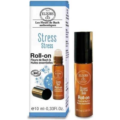 Afbeelding van Roll On Etherische oliën en Bach Bloemen Stress voor Volwassenen Bio Elixirs &amp; Co Angst, Sereniteit, Kalmerend Effect, Ontspanning, Slapen 100% Natuurlijk Gemaakt in Frankrijk