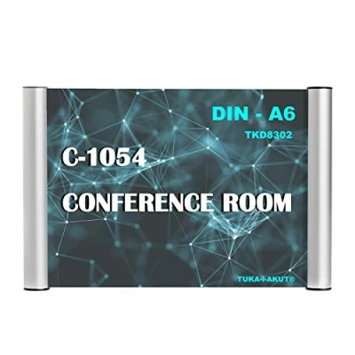 Afbeelding van TUKA i AKUT TKD8302 A6 5x, 5 stuks deur en bewegwijzeringsplaat, informatiebord, bureau deurpaneel. Invoegingen liggend of staand 148 x 105 mm