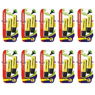 Afbeelding van Stabilo Boss Original Markeerstiften, geel, 10 x 2 stuks