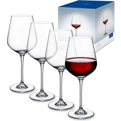 Afbeelding van Villeroy &amp; Boch La Divina Rode Wijnglas 65 Cl Set Van 4 Transparant