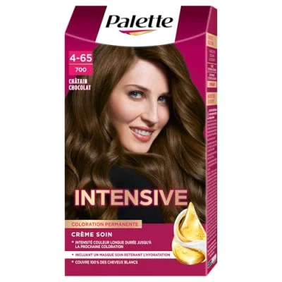 Image de Schwarzkopf Palette Coloration Permanente Cheveux Crème Soin Couvre 100% des Blancs Tenue 8 semaines Chatain Chocolat 700