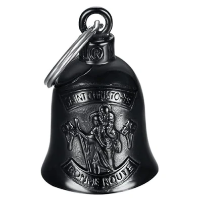 Afbeelding van Mocy Bell Moto Saint Christophorus goede route Guardian Gremlin roestvrij staal zwart, Zie beschrijving, see description