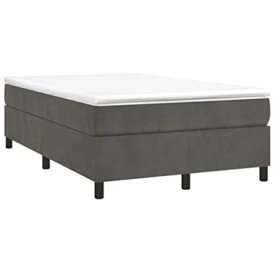 Afbeelding van Boxspringframe fluweel donkergrijs 120x200 cm