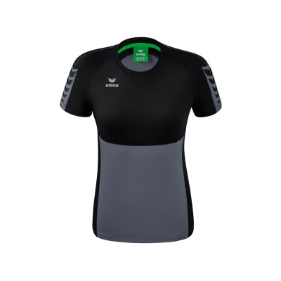 Afbeelding van Six Wings T shirt dames slate grey/zwart / 40