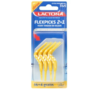 Afbeelding van Lactona Flexpicks 2in1 XS/S Tandenstokers