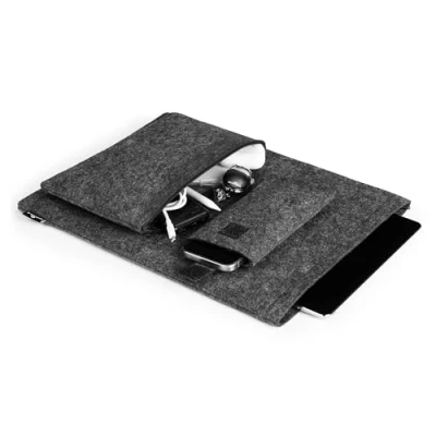 Afbeelding van Durable MultiBag 507158 laptophoes van vilt voor 16,4 inch (16,4 inch), 60% gerecycled PET vilt, met accessoires en telefoonvak, antraciet