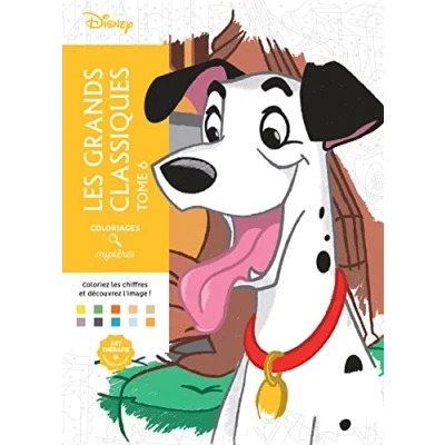 Afbeelding van Disney coloriages mystères Les Grands Classiques TOME 6 hachette kleurboek voor volwassenen kleuren op nummer