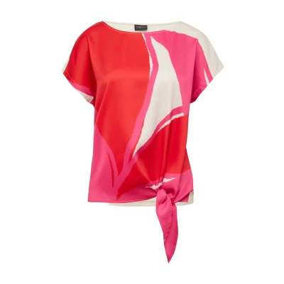 Afbeelding van s.Oliver BLACK LABEL T shirt Maat S Vrouwen 45D4 LILAC/PINK katoen
