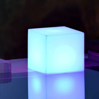 Afbeelding van Lamp op zonne energie Cuby kubus, hoogte 32 cm
