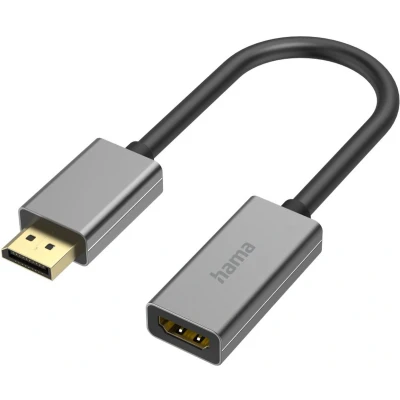 Afbeelding van Hama Video Adapter Displayport Stekker Hdmi&amp;Trade; Aansluiting Ultra Hd 4K@60Hz Alu