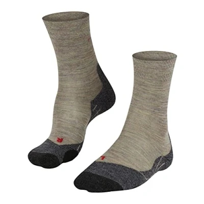 Afbeelding van FALKE TK2 Melange Wandelsokken anti blaren, medium padding merinowol sportsokken dames groen Maat 35 36