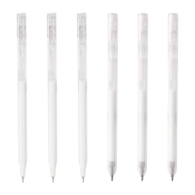 Afbeelding van 6 Art Line pennen, witte gelpennen, gelpennen om te schrijven, puntige tekenpennen, pennen voor fijne kunst