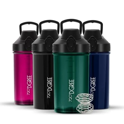 Afbeelding van 720DGREE uberShaker Fitnessshaker, 550 ml, premium proteïneshaker, lekvrij, BPA vrij, schudbeker voor romige eiwitshakes, gymnastiek, training, voeding