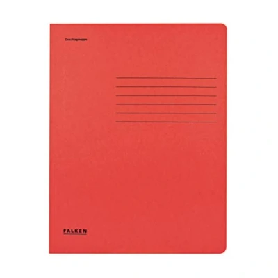 Afbeelding van Falken, 80001357001F, pak van 25 mappen met 3 kleppen gerecycled karton, A4, 320 g/m², kleur: rood