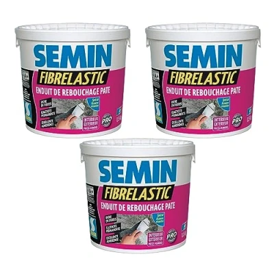 Afbeelding van Fibrelastic Elastische vulstof op glasvezelbasis voor levende scheuren, binnen en buiten, emmer van 1,5 kg, 3 stuks