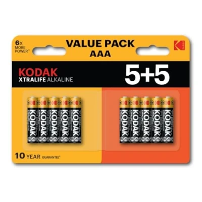 Afbeelding van Kodak XTRALIFE Alkaline AAA Battery 10 (5+5 pack)