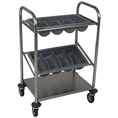 Afbeelding van Bestekwagen RVS 2 lagen