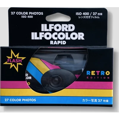 Afbeelding van Ilford Ilfocolor Rapid retro 27 ex / ISO 400 wegwerpcamera met flits