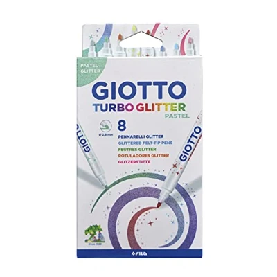 Image de Feutres Turbo Glitter Giotto Pastel 8 pcs
