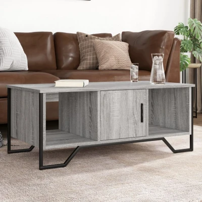 Afbeelding van vidaXL Salontafel 100x51x40 cm bewerkt hout grijs sonoma