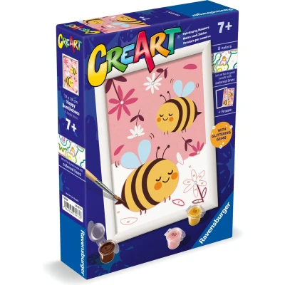 Afbeelding van Ravensburger Creart Happy Bumblebees Schilderen op Nummer