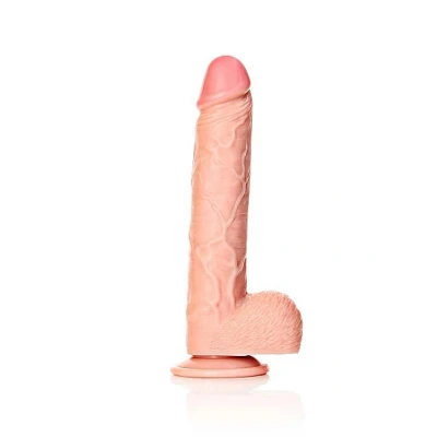 Afbeelding van Realistische dildo met ballen 25.5 cm Huidskleur