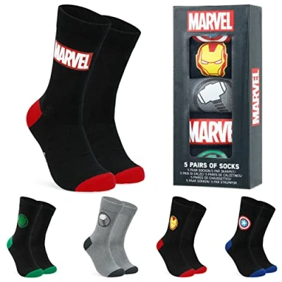 Afbeelding van Marvel Sokken, herensokken, Zwart/Grijs