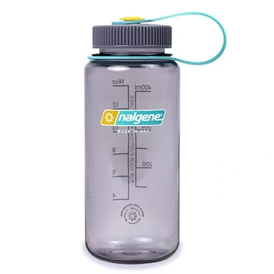 Afbeelding van Nalgene Wide Mouth Sustain Drinkfles 500 Ml Aubergine Grijs Drinkflessen