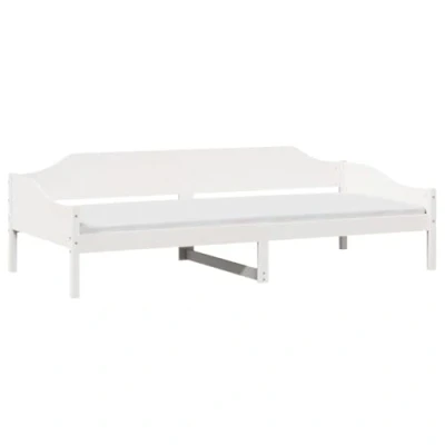 Afbeelding van Bedframe massief grenenhout wit 80x200 cm