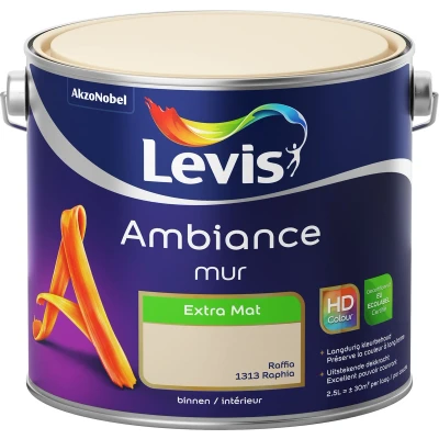 Afbeelding van Levis muurverf Ambiance mur extra mat 2.5l raffia
