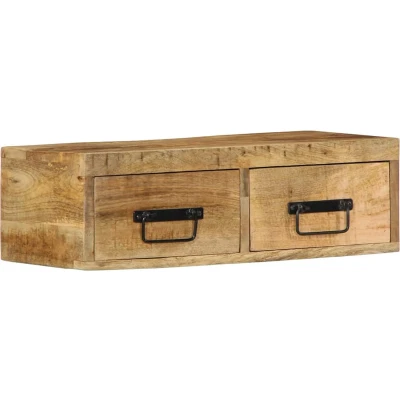Afbeelding van vidaXL Tv meubel wandmontage 60x30x19 cm massief ruw mangohout