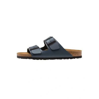 Afbeelding van Birkenstock Arizona Narrow FIT Pantoffels, Maat: 41, Dunkelblau Leer