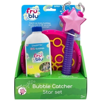Afbeelding van Fru Blu Ster Bubbelset voor het maken en vangen van zeepbellen, bellenvanger + vloeistof 400ml