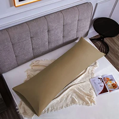 Afbeelding van Kussensloop, 100% katoen, 45 x 150 cm, 1 stuks, rechthoekig, Puro, jersey, 120 g/m², duurzaam, hypoallergeen, duifgrijs