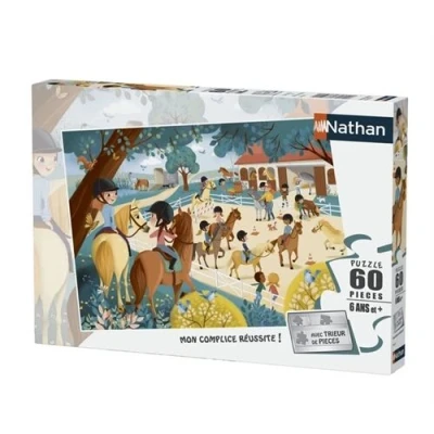 Image de Puzzle 60 pièces Nathan Bienvenue au centre équestre