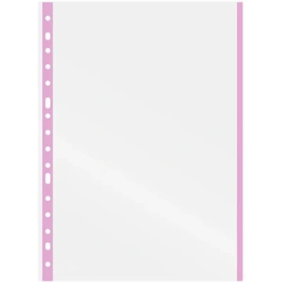 Afbeelding van Grafoplás 5501070 doos met 100 transparante hoezen meerdere gaten, A4, wit, 11 polypropyleen, extra glas, voor ringmappen