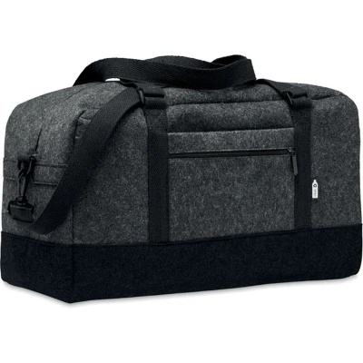 Afbeelding van Sporttas Reistas Weekendtas Duffelbag 50 x 28 cm Duurzaam RPET donkergrijs