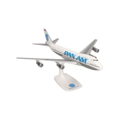 Afbeelding van Herpa Snap Fit Pan Am Boeing 747 100 miniatuur 1:250 schaal verzamelstuk model met sokkel, kunststof
