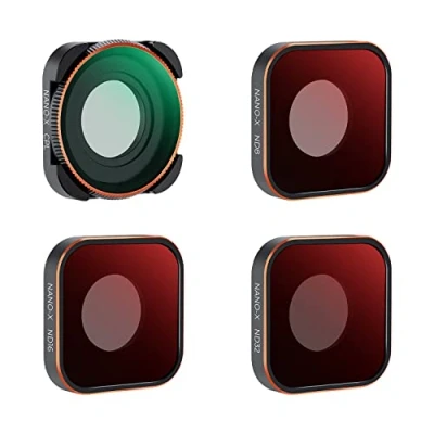 Afbeelding van K&amp;F Concept Set van 4 filters ND8+ND16+ND32+CPL compatibel met GoPro Hero9, Hero10, Hero11, Hero12