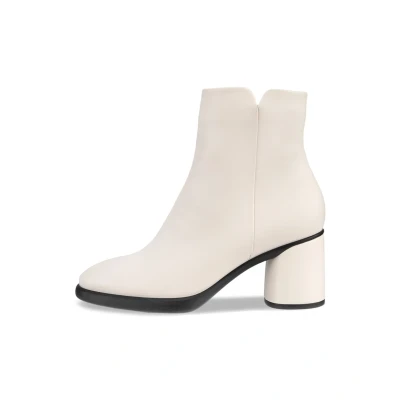 Afbeelding van ECCO Enkellaarsjes met plateauzool, Dames, Maat: 41, White Leer