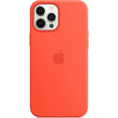 Afbeelding van Apple Silicone Backcover MagSafe voor de iPhone 12 Pro Max Electric Orange