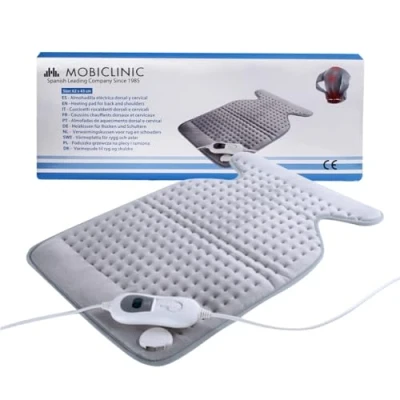 Afbeelding van Mobiclinic Elektrische Warmtekussen voor nek Schouder en rug 62x43 cm 3 warmtestanden Automatische uitschakeling