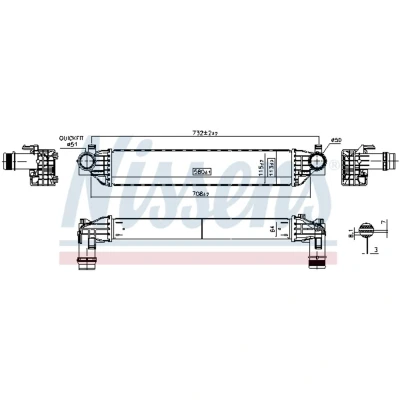Afbeelding van NISSENS 961558 Intercooler